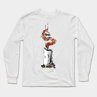 Candle Fire Fox (Wight Version) Long Sleeve T-Shirt